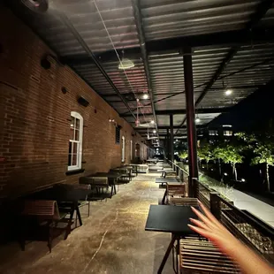 Patio side by entrance