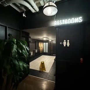 Restroom entrance