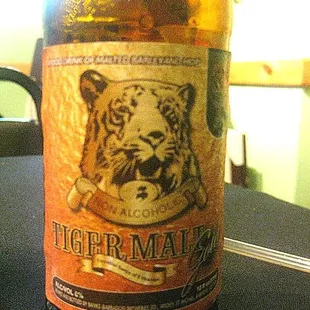 No booze, but they do have TIGER MALT