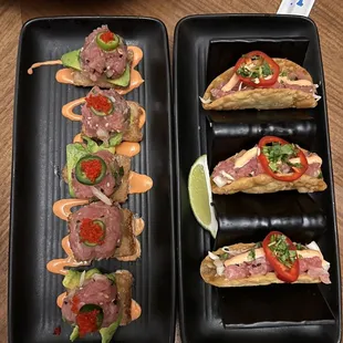 Ahí Tacos and Crispy Tuna