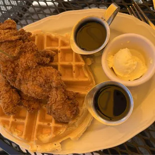 Chicken and waffles