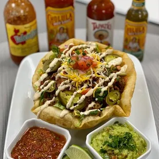 a plate of taco salad