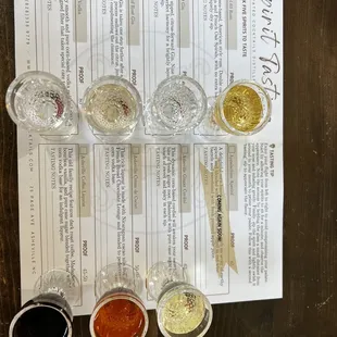 Tasting flight