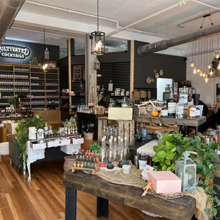 the interior of the store