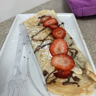 Strawberry and Nutella Crepe