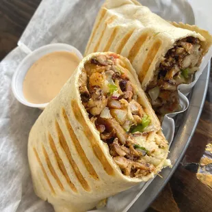 Chicken Shawarma Wrap with our delicious Cultura Sauce