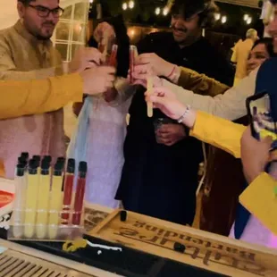 Test tube shooter, perfect for toasts and speeches.