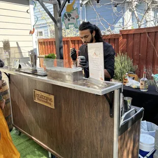 Transform your backyard into a complete bar experience.