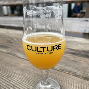 a glass of beer