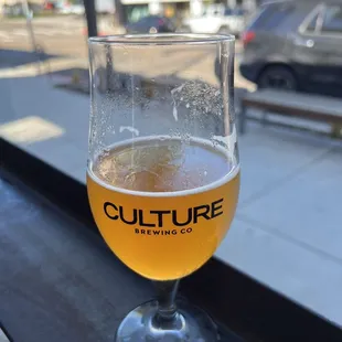 a glass of beer