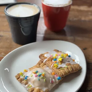Mom Tart, Flower Child coffee, and The Slice coffee