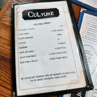 cute menu