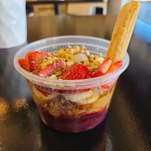 Fruity and nutty Acai bowl