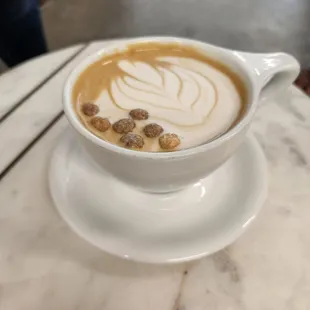 Reese's Cereal Milk Latte. $6.00.