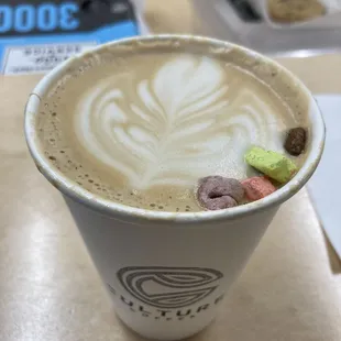 Fruity Pebbles latte - seasonal