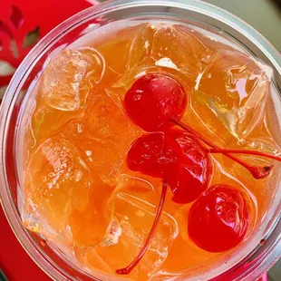 iced pineapple passion fruit tea