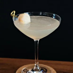 Lychee Martini Vodka, St. Germain Elderflower Liqueur, Simple Syrup, Lemon Juice