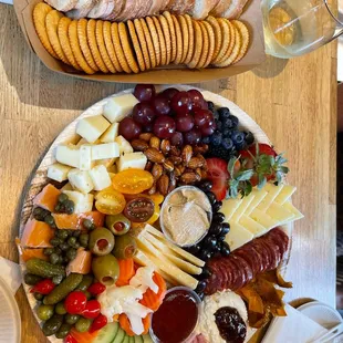 Three meat and cheese board. Amazingly delicious!! I will be back every time I visit Louisville.