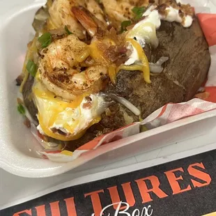 Loaded potato box &amp; shrimp