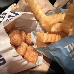 Cheese curds and fries