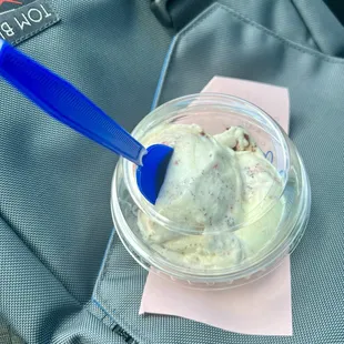 A "scoop" of custard or something we scraped out of the freezer?