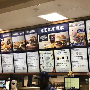 menus on the wall