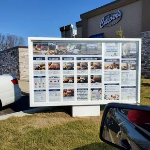 Menu at the drive-thru