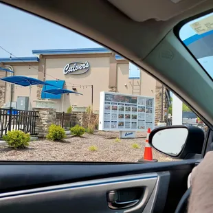 Waiting our turn! Patio out back.