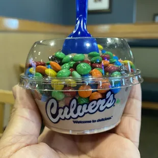 M&amp;m chocolate custard