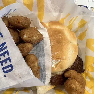 Single with cheese curds