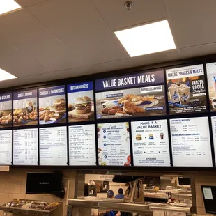 menus on the wall