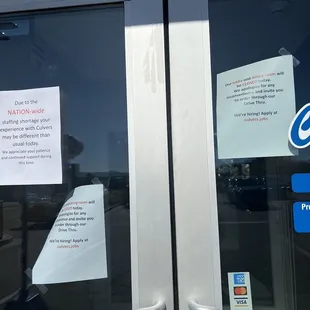 Dinning area is closed