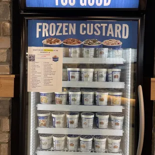 Yum. Custard to go.