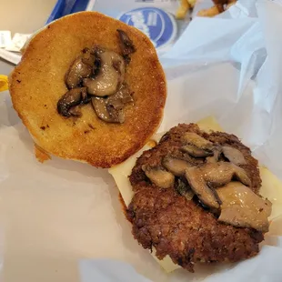 Mushroom Swiss Hamburger