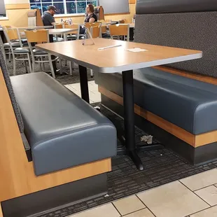 Trash and food sitting out all over the restaurant