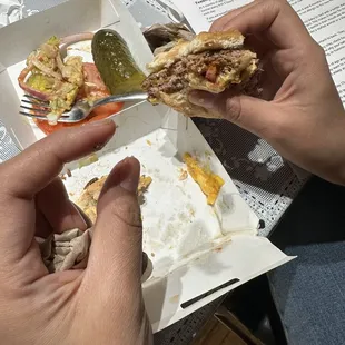 Hair in Butter Burger Cheese