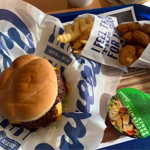 Double Deluxe Basket and Cheese Curds