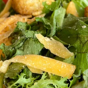 The cheese was kin's of dried out.