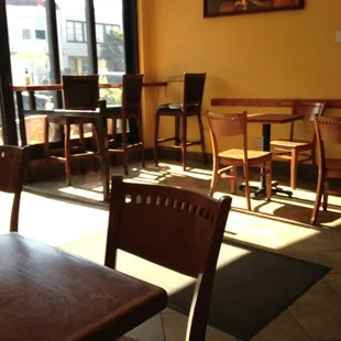 the interior of a coffee shop