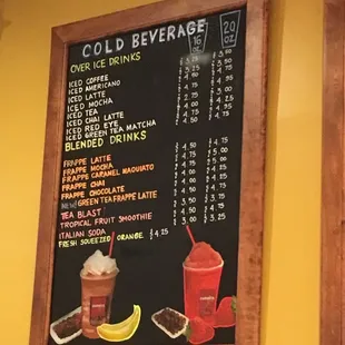 Menu as of 2.13.2019
