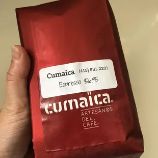 Beans for sale by the bag