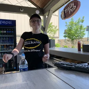 Trails Pub bartender