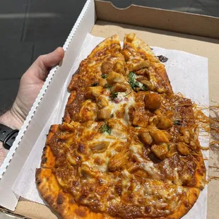 Naanza (Naan Pizza) with Chicken and Tikka Masala Sauce