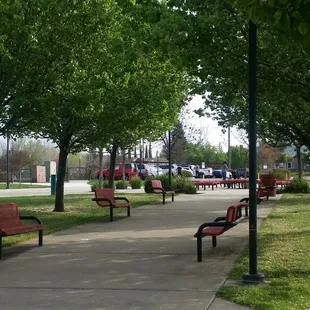 Shaded walkway /benches