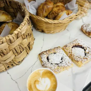 Raspberry Torte Puff Pastry &amp; latte