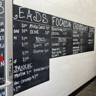 Posted menu!