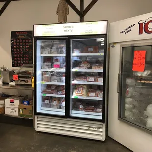 a display of frozen food
