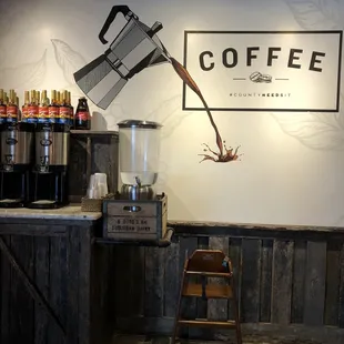 coffee being poured into a blender