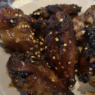 Smoked wings with Bushmill sweet and spicy sauce