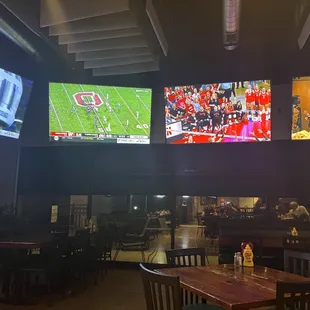 Multiple large screens